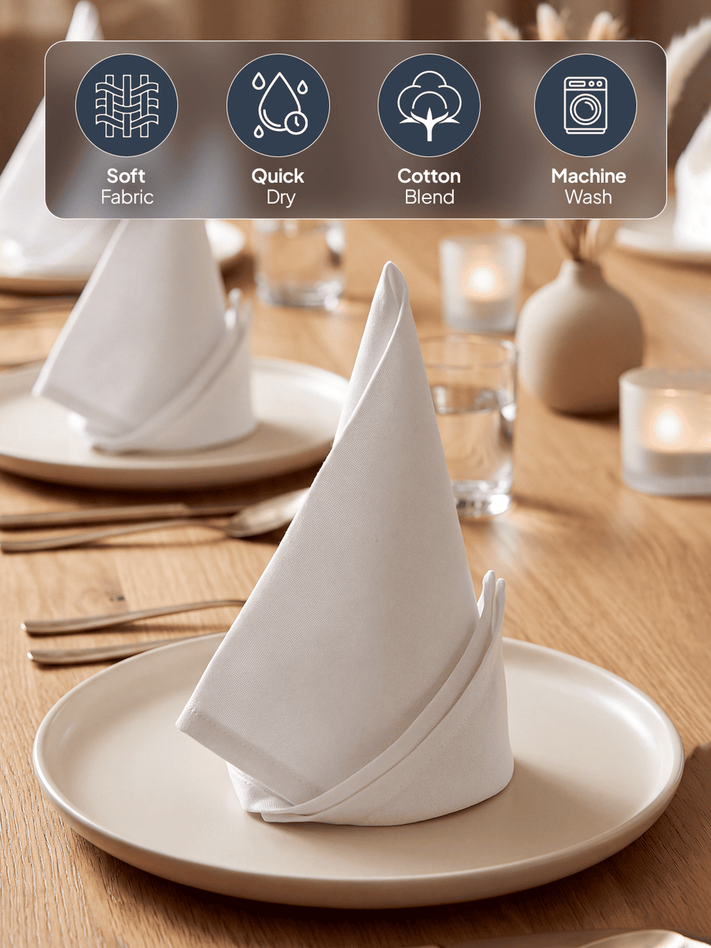 White Reusable Napkins