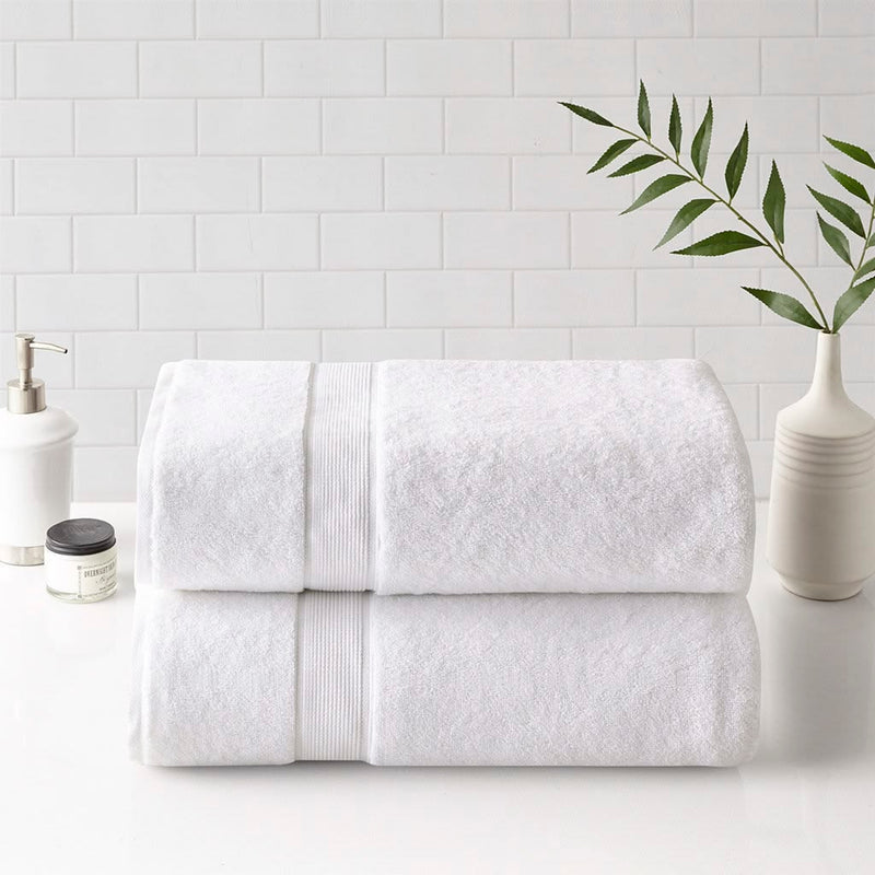 8-Pack 100% Ring Spun Cotton Jumbo Bath Sheets 35x70 Inches 600 GSM