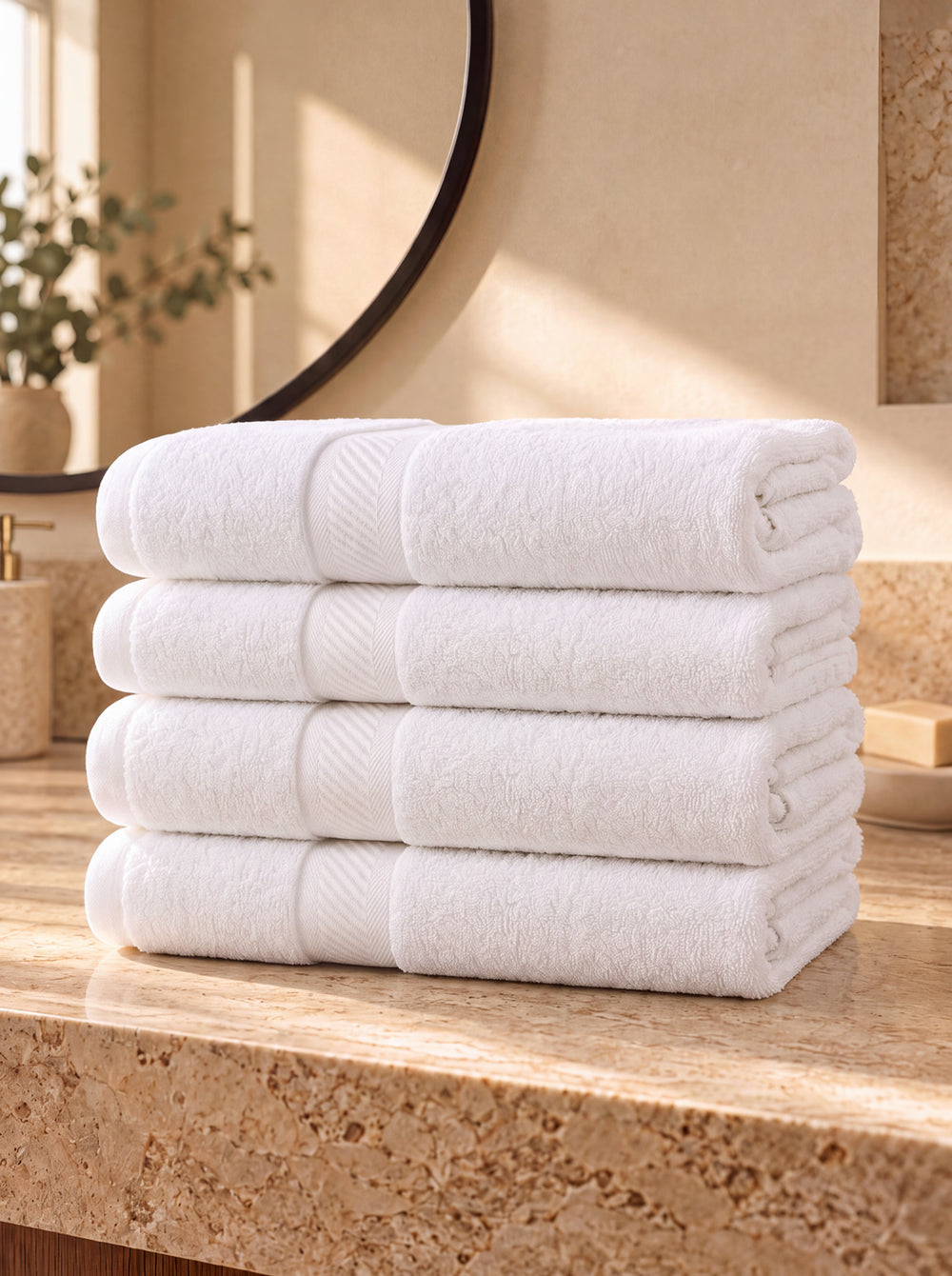 White Cotton Bath Towel